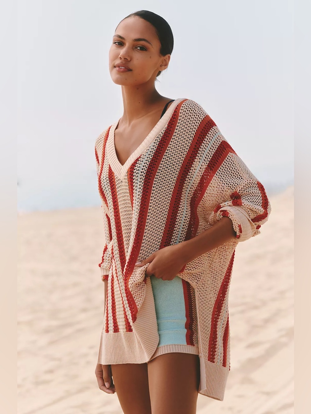 Anthropologie Celandine Side-Slit Oversized Sweater | SMALL| EUC